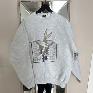 Warner Bros. Studio Store XL Sweatshirt Gray Bugs Bunny Graphic Pullover